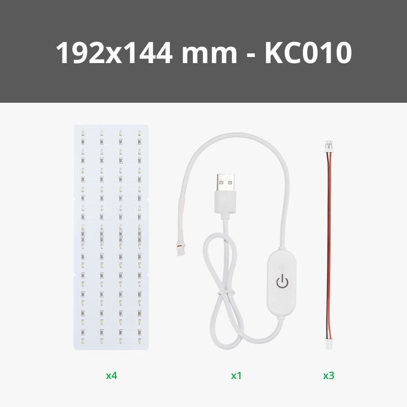 Набор LED-подсветки литофании (4 шт.) Bambu Lab  (Lithophane LED Backlight Board Kit (4PCS))