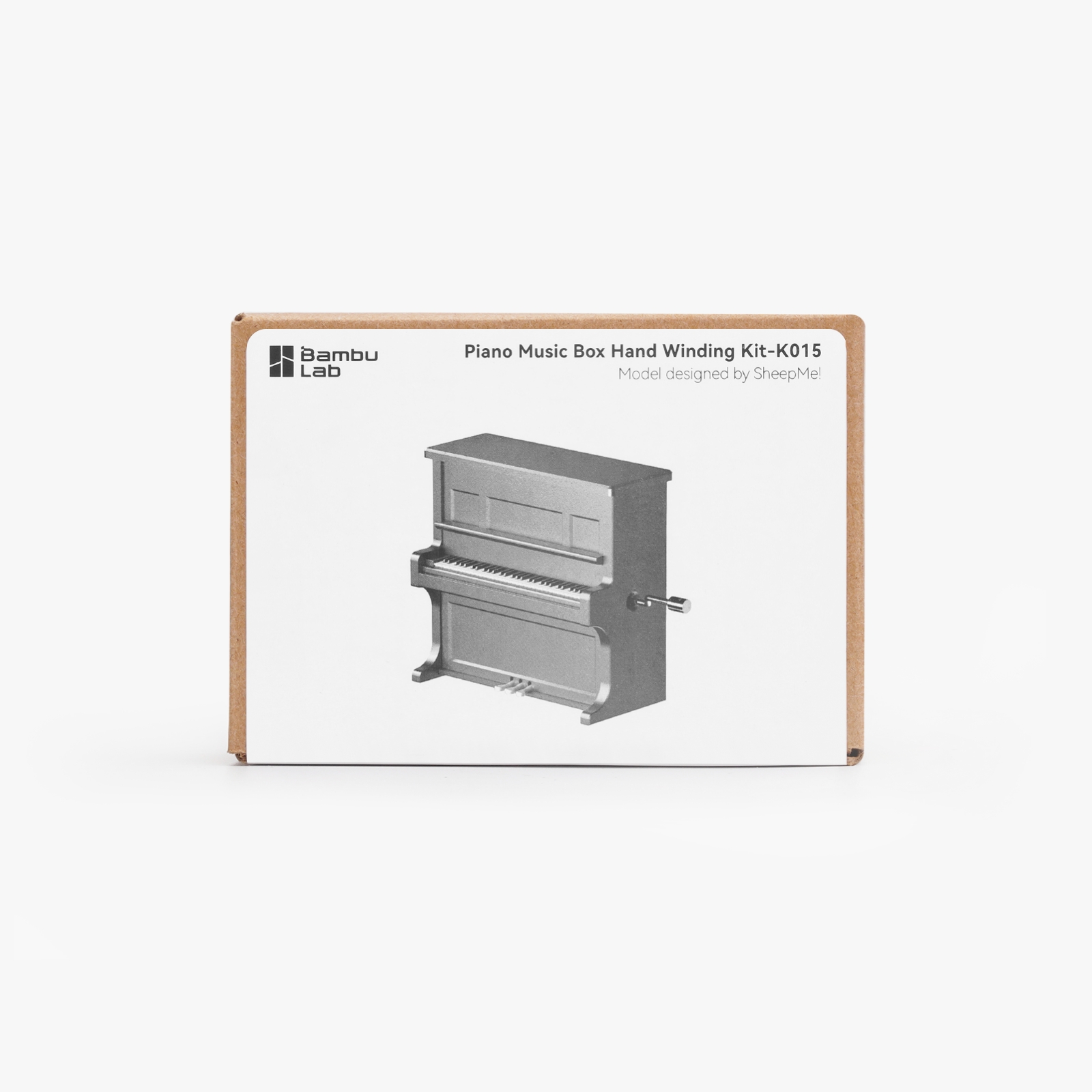 Музыкальная шкатулка с ручным заводом Bambu Lab  (Piano Music Box Hand Winding Kit)