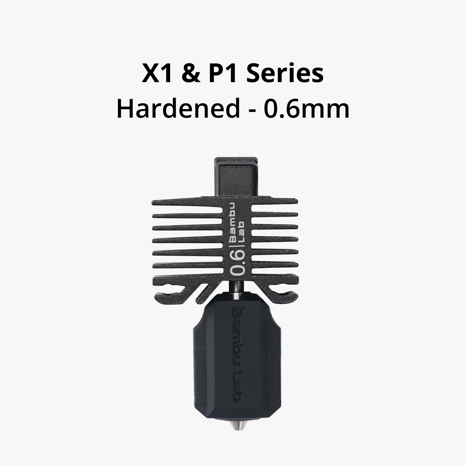 Хотенд — закалённое сопло 0.6 мм Bambu Lab для P1P,P1S,X1C  (Hotend with hardened steel nozzle-0.6 mm)